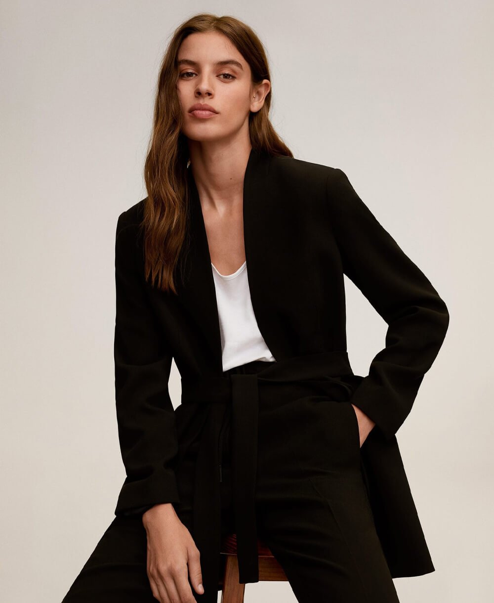 Bow suit blazer